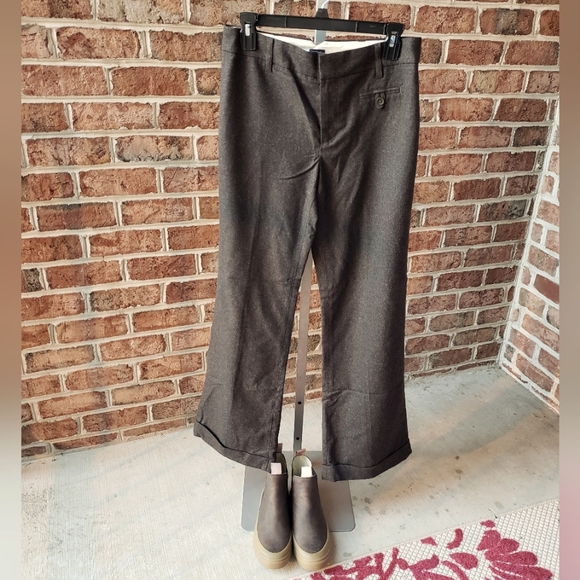 GAP Brown Wool Blend Cuffed Pants - Picture 3 of 4